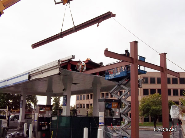 Extending Arco Petroleum Service Station Canopy