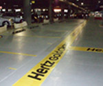 Fresh Paint on Hertz Parking Lot at Salt Lake City International Airport